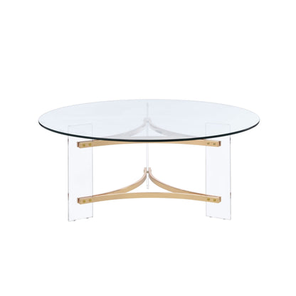 Sosi Gold Finish Coffee Table - 1st Choice Furniture Direct