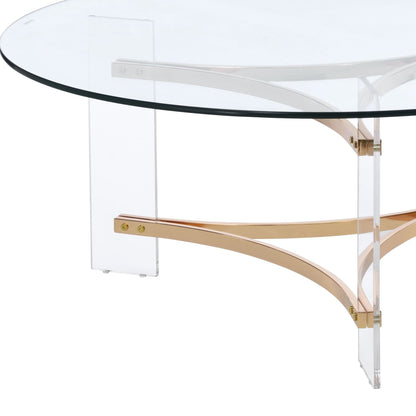 Sosi Gold Finish Coffee Table - 1st Choice Furniture Direct