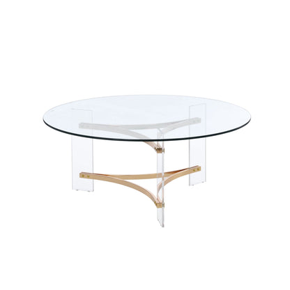 Sosi Gold Finish Coffee Table - 1st Choice Furniture Direct