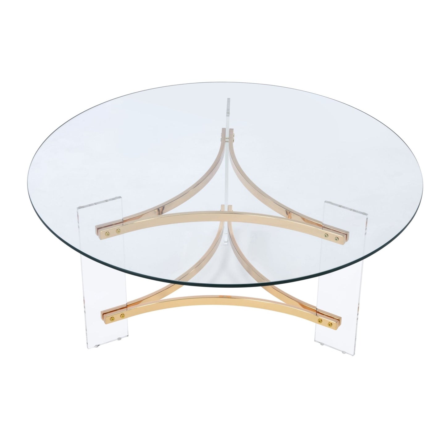 Sosi Gold Finish Coffee Table - 1st Choice Furniture Direct