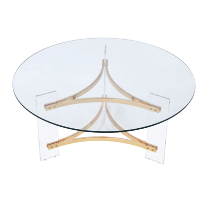 Sosi Gold Finish Coffee Table - 1st Choice Furniture Direct