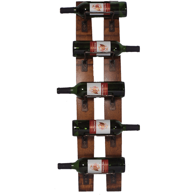 Southern Splinter Reclaimed Wine Barrel Stave 5 Bottle Wall Rack - 4100 - 1st Choice Furniture Direct
