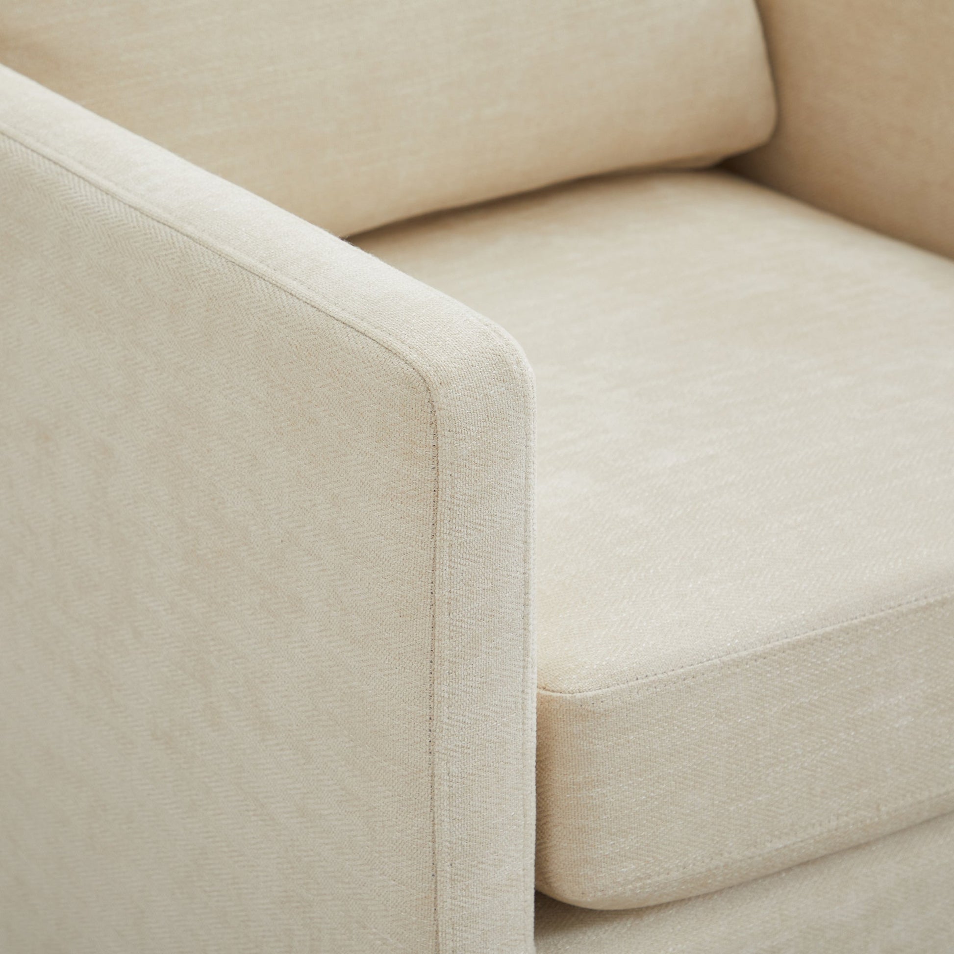 Square Upholstered Swivel Accent Chair with 360 Degree Rotation in Beige Chenille, 30.7'W - 1st Choice Furniture Direct