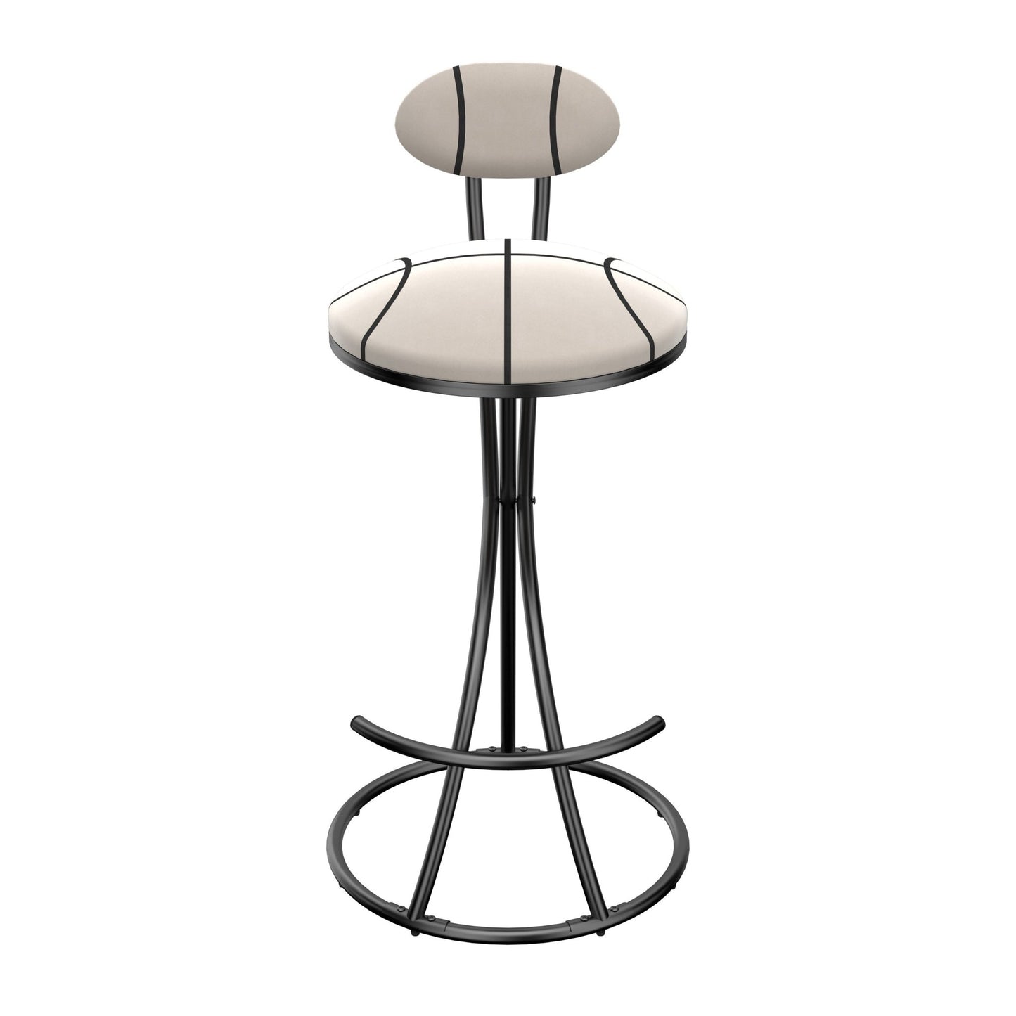 Striped Velvet Bar Stools Set of 2 | Modern Counter Height Chairs with Black Metal Frame - 1st Choice Furniture Direct