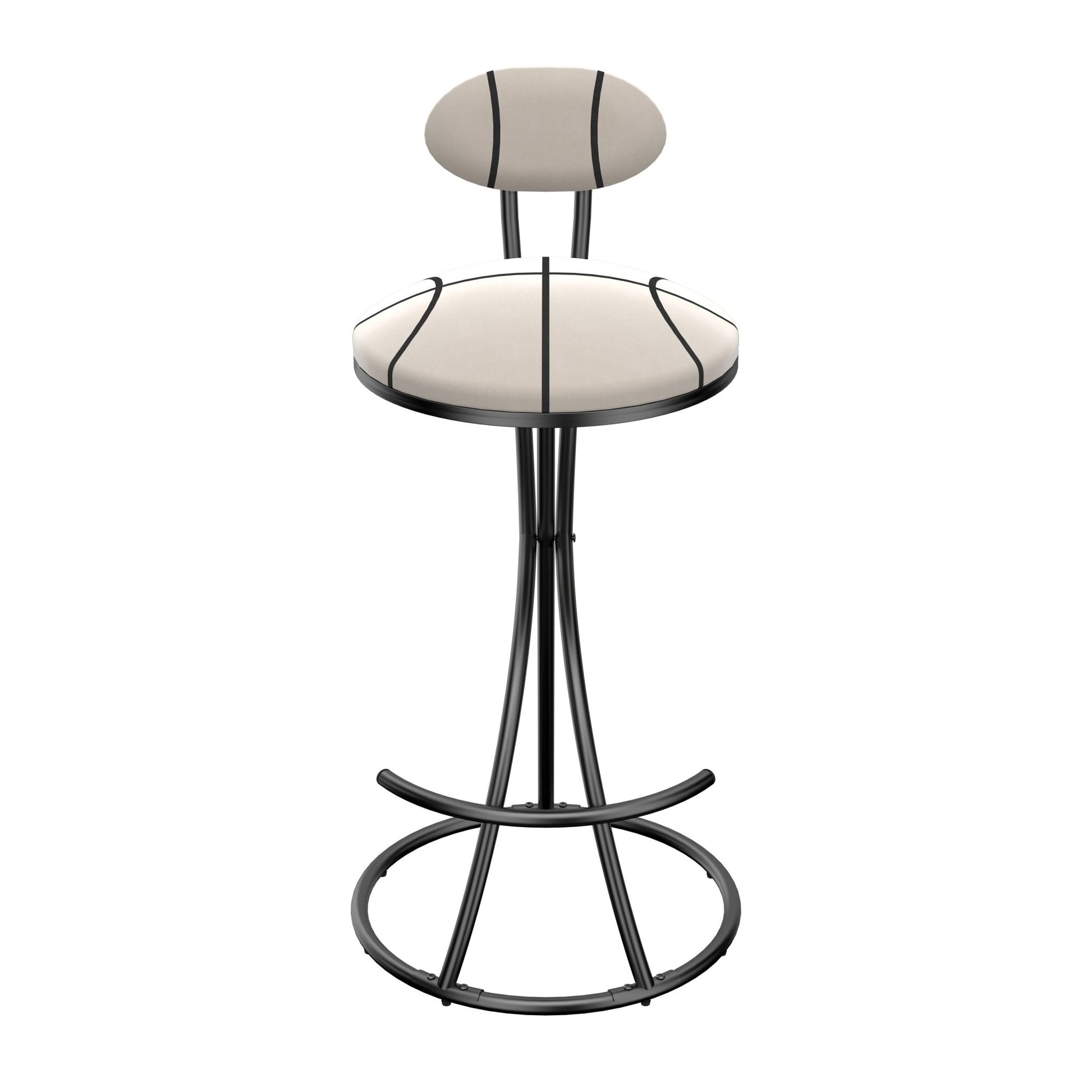Striped Velvet Bar Stools Set of 2 | Modern Counter Height Chairs with Black Metal Frame - 1st Choice Furniture Direct