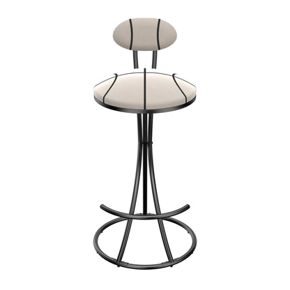 Striped Velvet Bar Stools Set of 2 | Modern Counter Height Chairs with Black Metal Frame - 1st Choice Furniture Direct