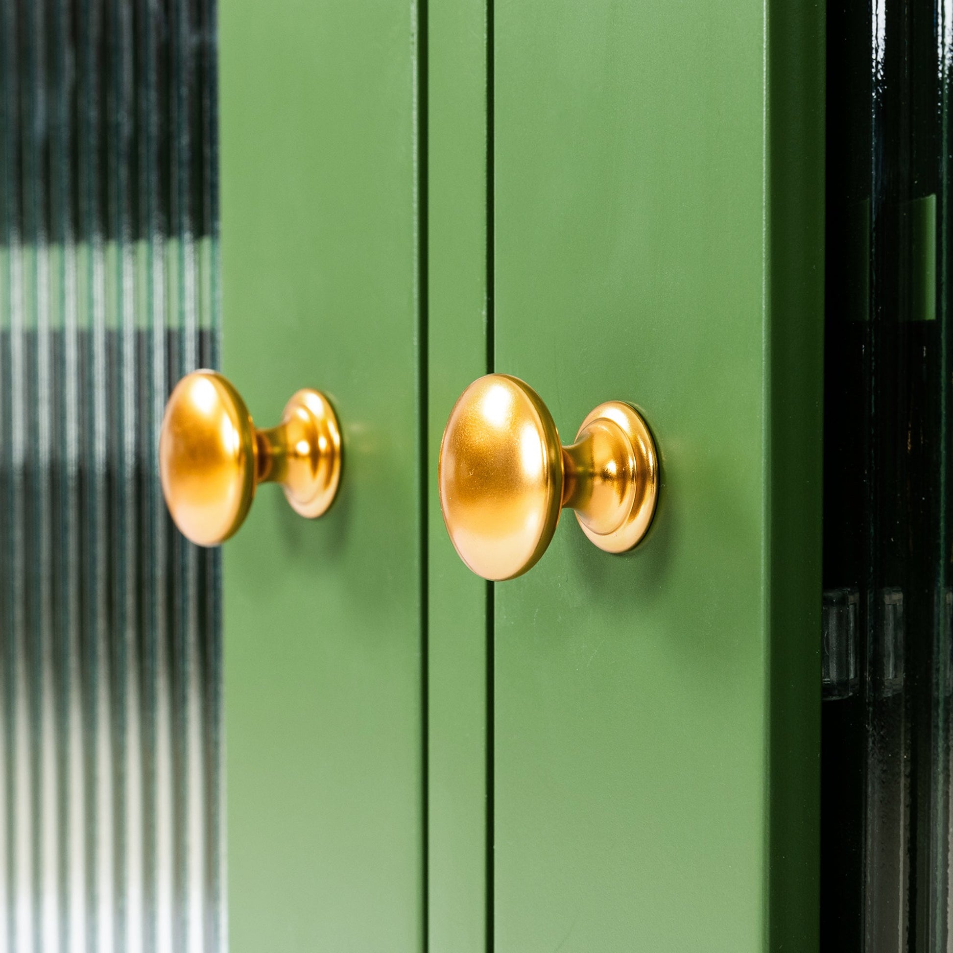 Stylish Antique Green TV Cabinet with Solid Wood Frame and Changhong Glass Door, 71 - inch - 1st Choice Furniture Direct