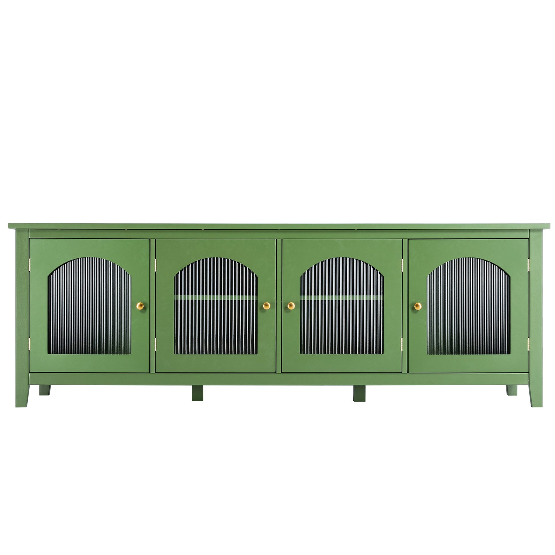 Stylish Antique Green TV Cabinet with Solid Wood Frame and Changhong Glass Door, 71-inch - 1st Choice Furniture Direct
