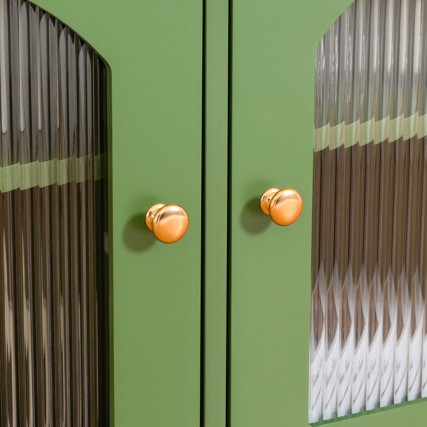 Stylish Antique Green TV Cabinet with Solid Wood Frame and Changhong Glass Door, 71 - inch - 1st Choice Furniture Direct