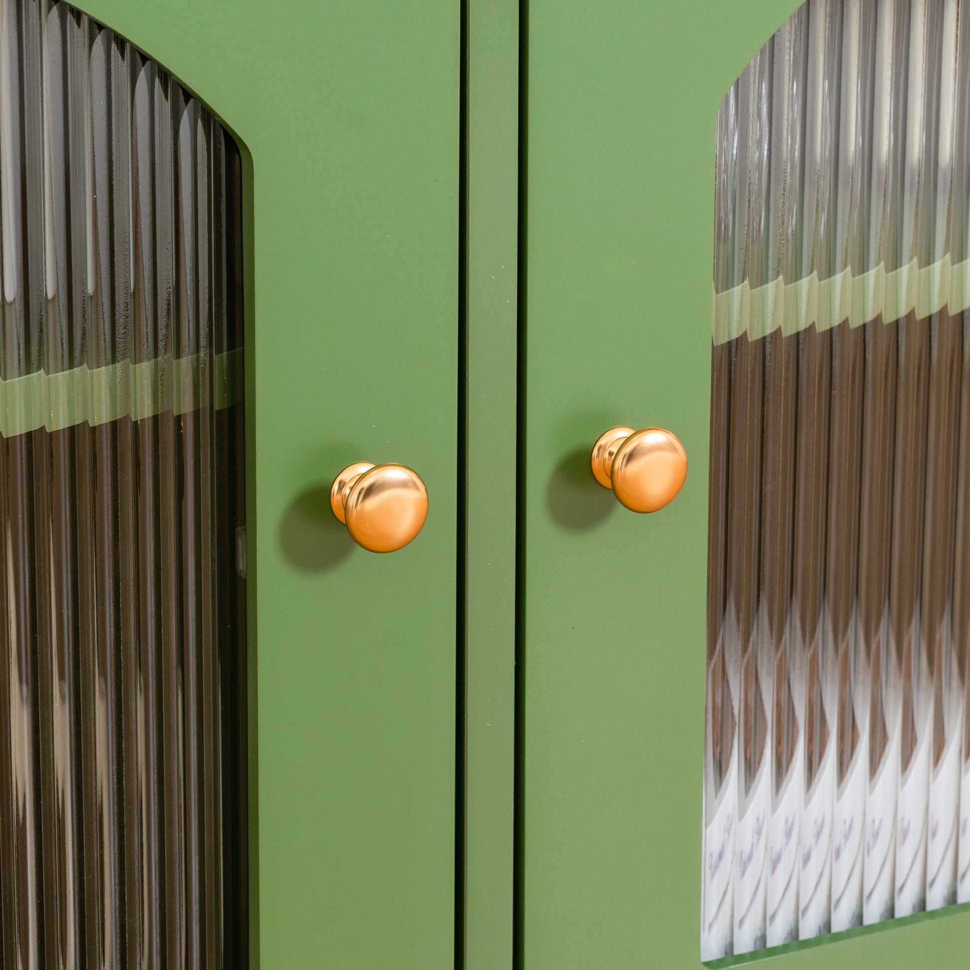 Stylish Antique Green TV Cabinet with Solid Wood Frame and Changhong Glass Door, 71 - inch - 1st Choice Furniture Direct