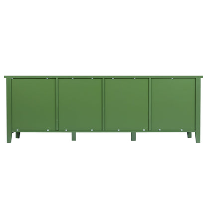 Stylish Antique Green TV Cabinet with Solid Wood Frame and Changhong Glass Door, 71-inch - 1st Choice Furniture Direct