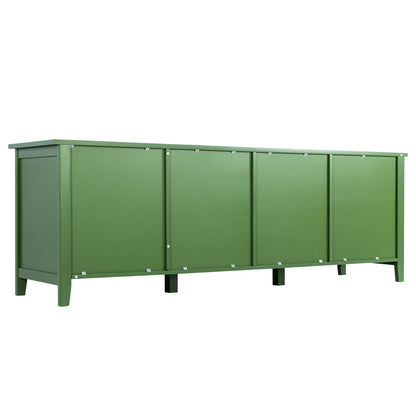 Stylish Antique Green TV Cabinet with Solid Wood Frame and Changhong Glass Door, 71-inch - 1st Choice Furniture Direct