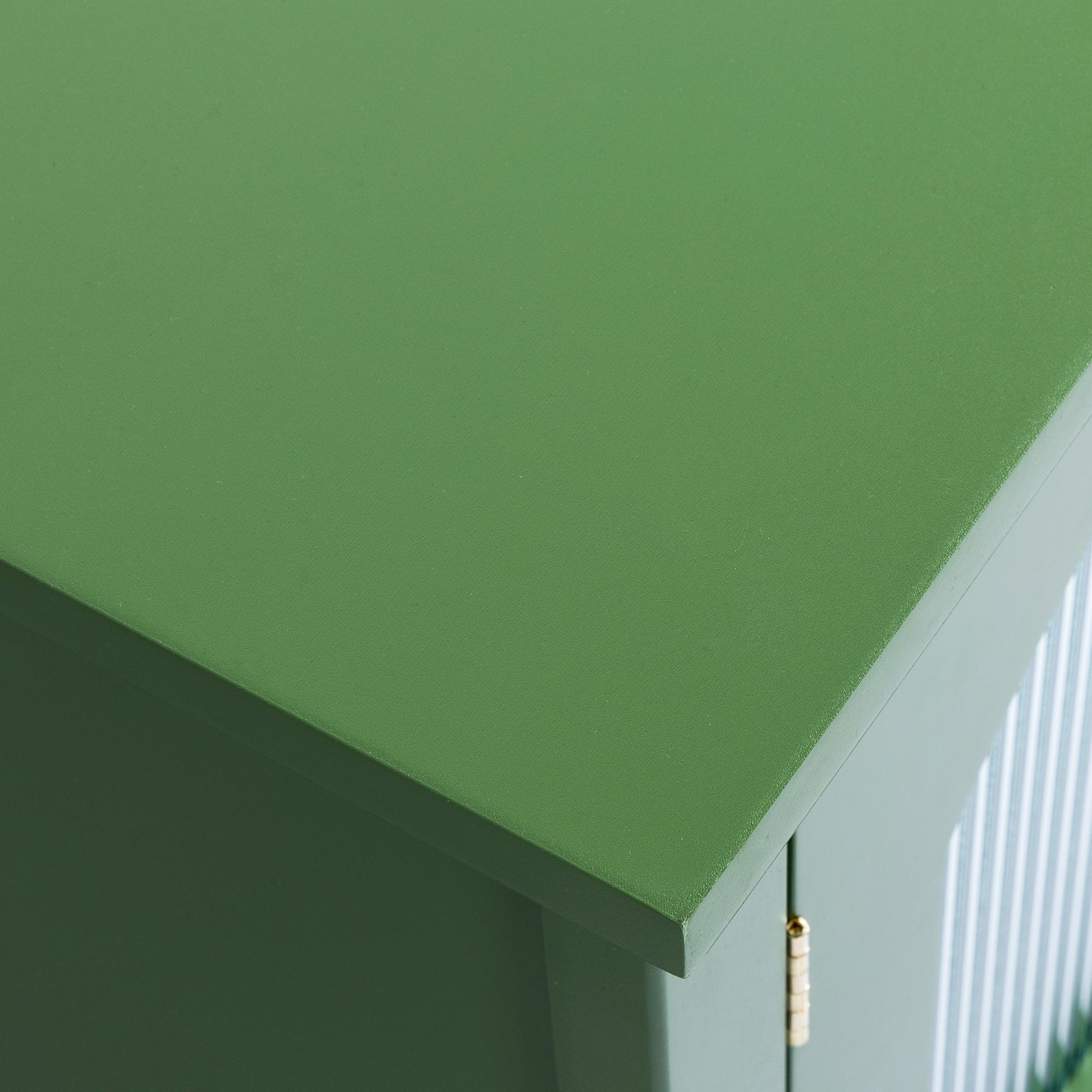 Stylish Antique Green TV Cabinet with Solid Wood Frame and Changhong Glass Door, 71 - inch - 1st Choice Furniture Direct