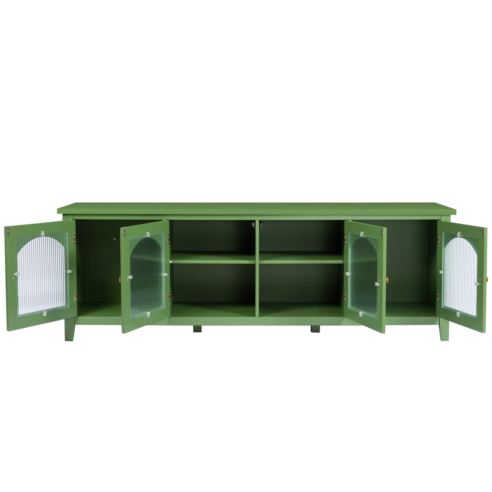 Stylish Antique Green TV Cabinet with Solid Wood Frame and Changhong Glass Door, 71 - inch - 1st Choice Furniture Direct