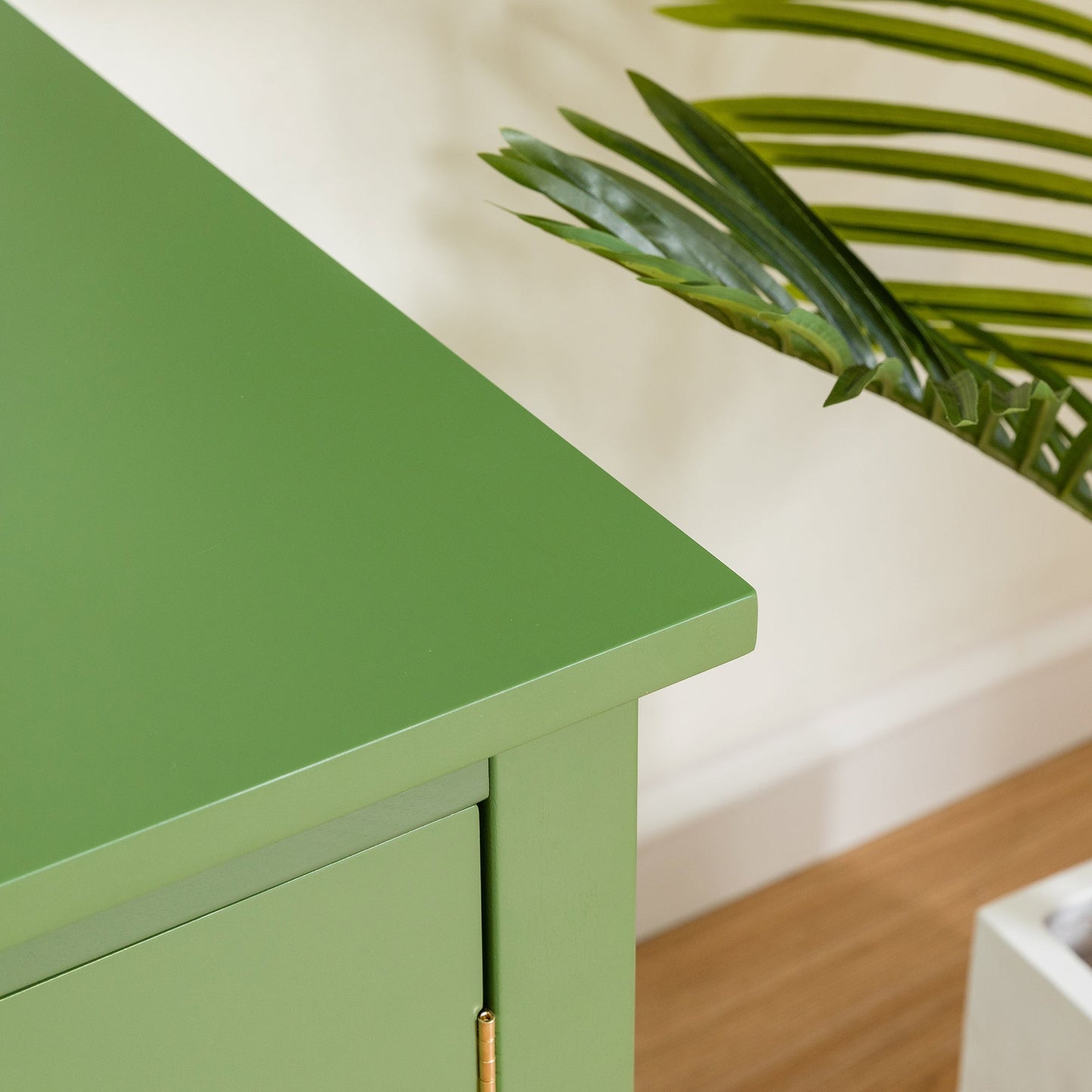 Stylish Antique Green TV Cabinet with Solid Wood Frame and Changhong Glass Door, 71-inch - 1st Choice Furniture Direct