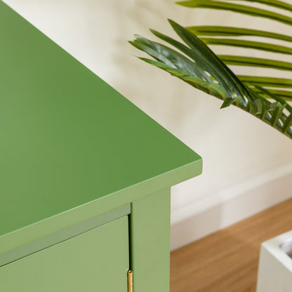 Stylish Antique Green TV Cabinet with Solid Wood Frame and Changhong Glass Door, 71-inch - 1st Choice Furniture Direct
