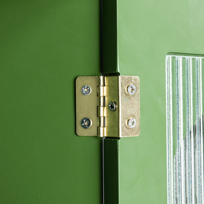 Stylish Antique Green TV Cabinet with Solid Wood Frame and Changhong Glass Door, 71 - inch - 1st Choice Furniture Direct