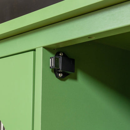 Stylish Antique Green TV Cabinet with Solid Wood Frame and Changhong Glass Door, 71-inch - 1st Choice Furniture Direct