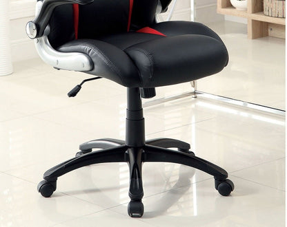 Stylish Office Chair Upholstered 1pc Comfort Adjustable Chair Relax Gaming Office Chair Work Black And Red Color Padded Armrests - 1st Choice Furniture Direct