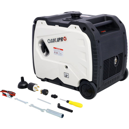 Super quiet Inverter Generator 4500w portable generator electric start, foldable handle with wheel,212cc 4 stroke EPA compliant - 1st Choice Furniture Direct