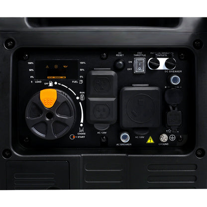 Super quiet Inverter Generator 4500w portable generator electric start, foldable handle with wheel,212cc 4 stroke EPA compliant - 1st Choice Furniture Direct