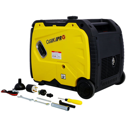 Super quiet Inverter Generator 4500w portable generator electric start, foldable handle with wheel,212cc 4 stroke EPA compliant - 1st Choice Furniture Direct