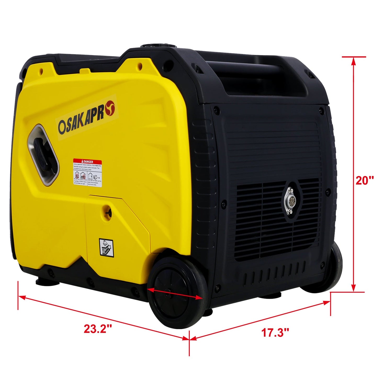 Super quiet Inverter Generator 4500w portable generator electric start, foldable handle with wheel,212cc 4 stroke EPA compliant - 1st Choice Furniture Direct