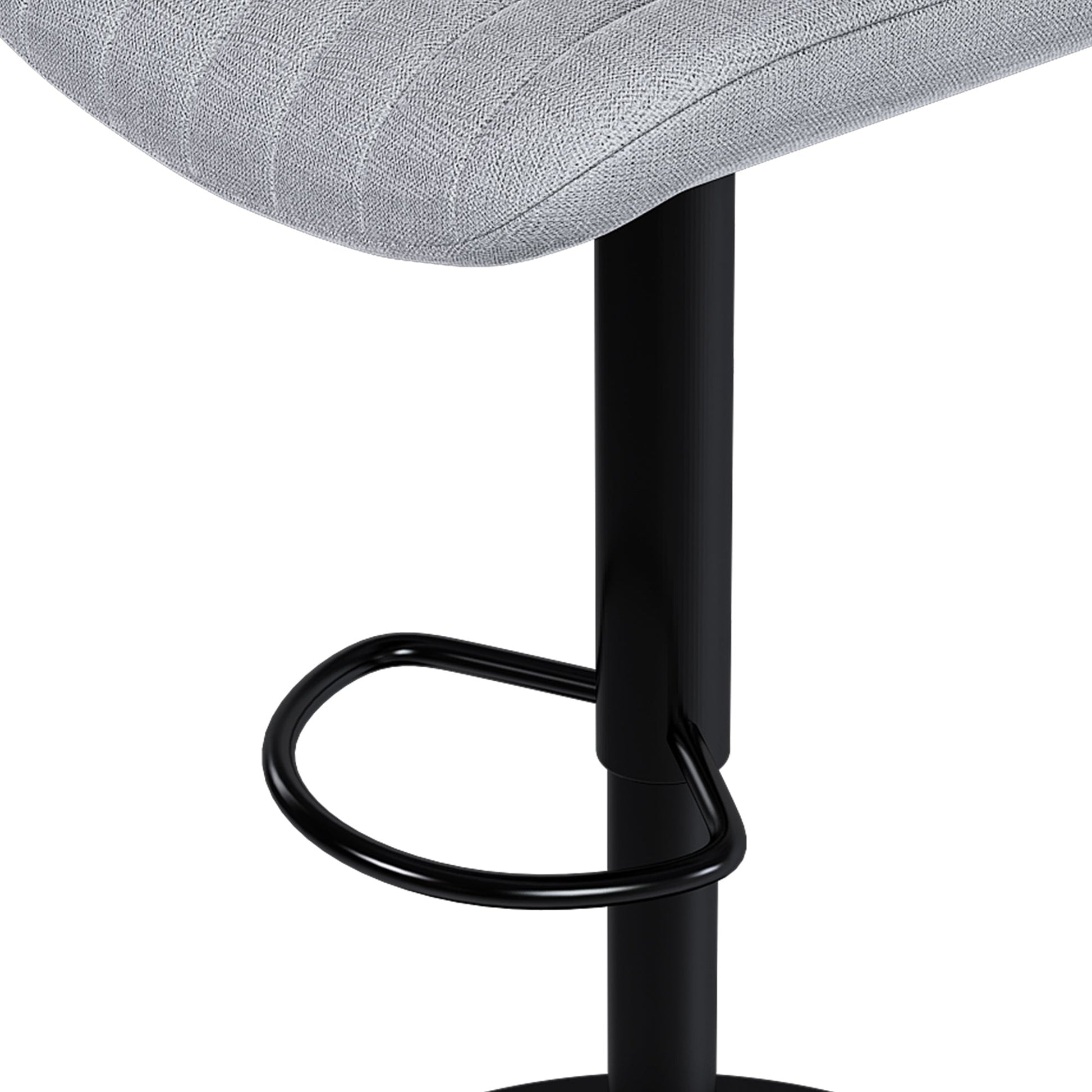 Swivel Bar Stools with Adjustable Height (35.03 - 43.7 Inches), Backrest, and Soft Knit Fabric - Ideal for Kitchen Island, Bar Counter, Dining Room, Grey(Set of 2) - 1st Choice Furniture Direct