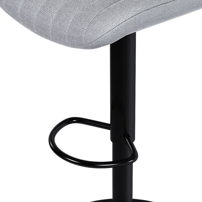 Swivel Bar Stools with Adjustable Height (35.03 - 43.7 Inches), Backrest, and Soft Knit Fabric - Ideal for Kitchen Island, Bar Counter, Dining Room, Grey(Set of 2) - 1st Choice Furniture Direct