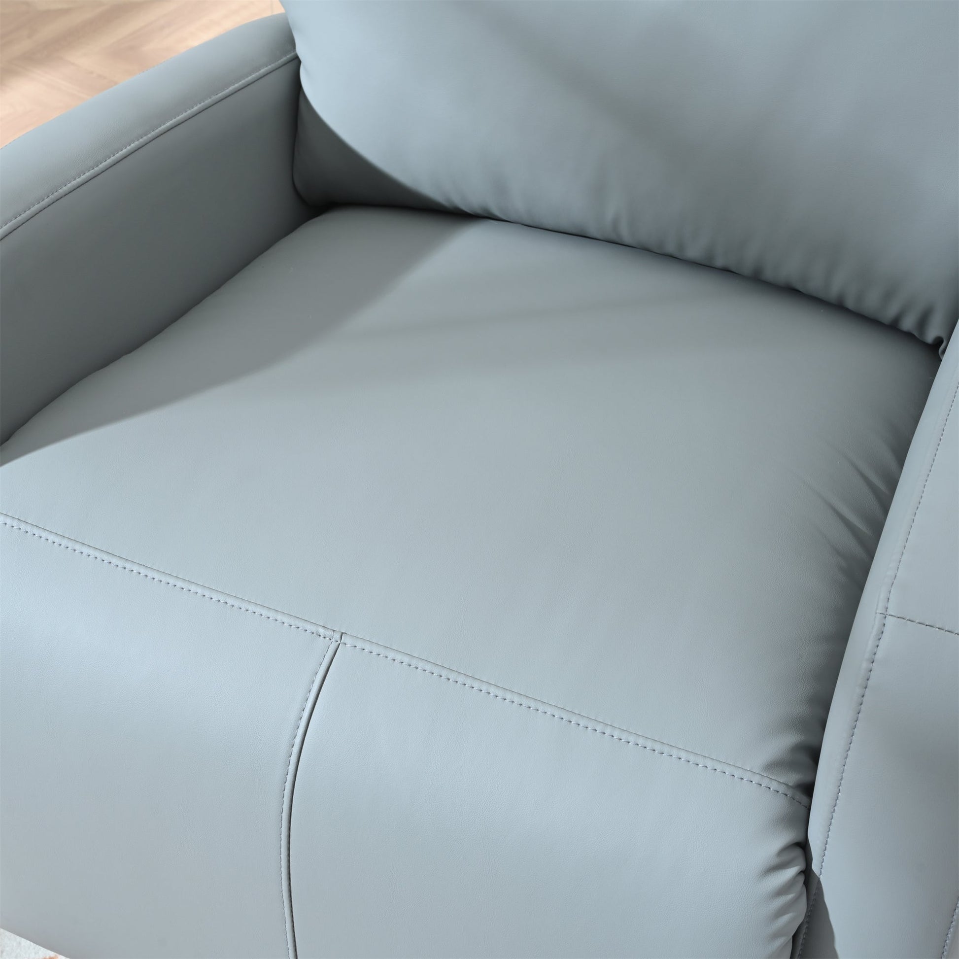 Swivel Rocker Recliner Chair,360 Degree Nursery Rocking Chair,Glider Chair,Modern Small Rocking Swivel Recliner Chair for Bedroom,Living Room Chair Home Theater Seat,Phone Holder(Blue - gray) - 1st Choice Furniture Direct