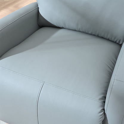 Swivel Rocker Recliner Chair,360 Degree Nursery Rocking Chair,Glider Chair,Modern Small Rocking Swivel Recliner Chair for Bedroom,Living Room Chair Home Theater Seat,Phone Holder(Blue - gray) - 1st Choice Furniture Direct