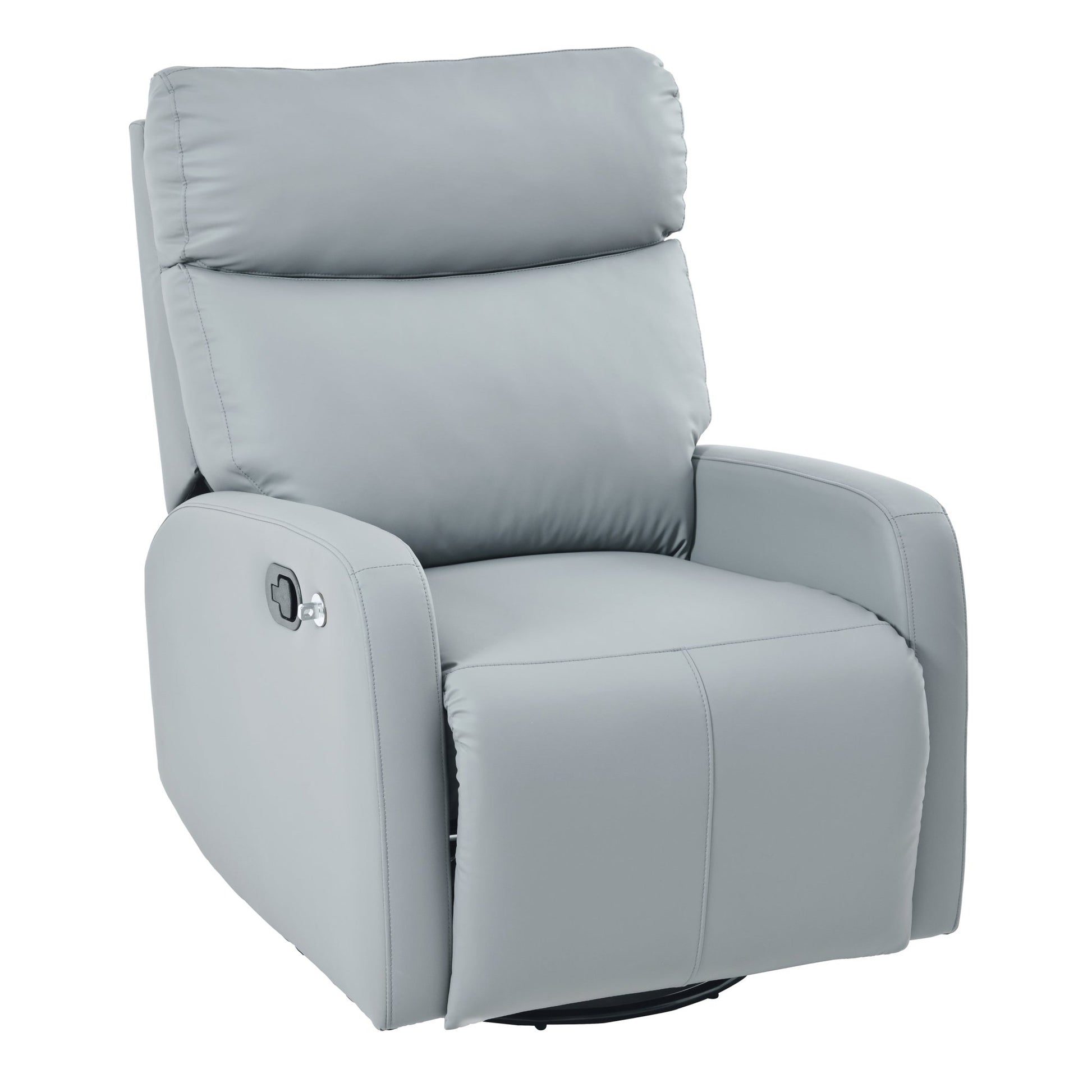 Swivel Rocker Recliner Chair,360 Degree Nursery Rocking Chair,Glider Chair,Modern Small Rocking Swivel Recliner Chair for Bedroom,Living Room Chair Home Theater Seat,Phone Holder(Blue - gray) - 1st Choice Furniture Direct