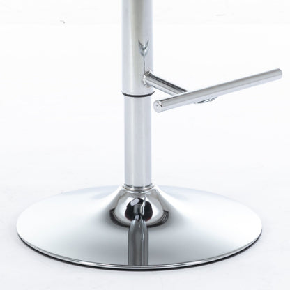Swivel Velvet Barstools Adjusatble Seat Height from 25 - 33 Inch, Chrome base Bar Stools with Backs Comfortable Tufted for Home Pub and Kitchen Island,Set of 2, AS1712GY, Gray - 1st Choice Furniture Direct