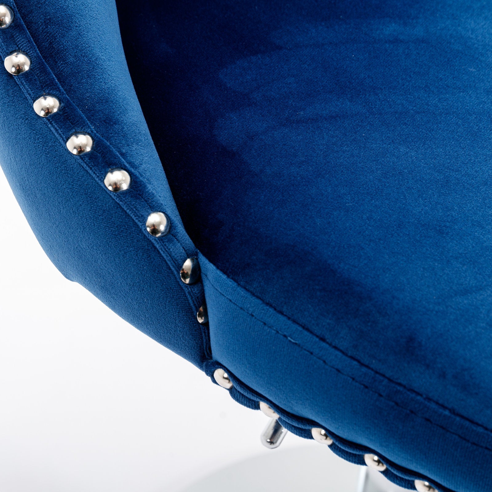 Swivel Velvet Barstools Adjusatble Seat Height from 25 - 33 Inch, Chrome base Bar Stools with Backs Comfortable Tufted for Home Pub and Kitchen Island,Set of 2,AS1712BL,Blue - 1st Choice Furniture Direct