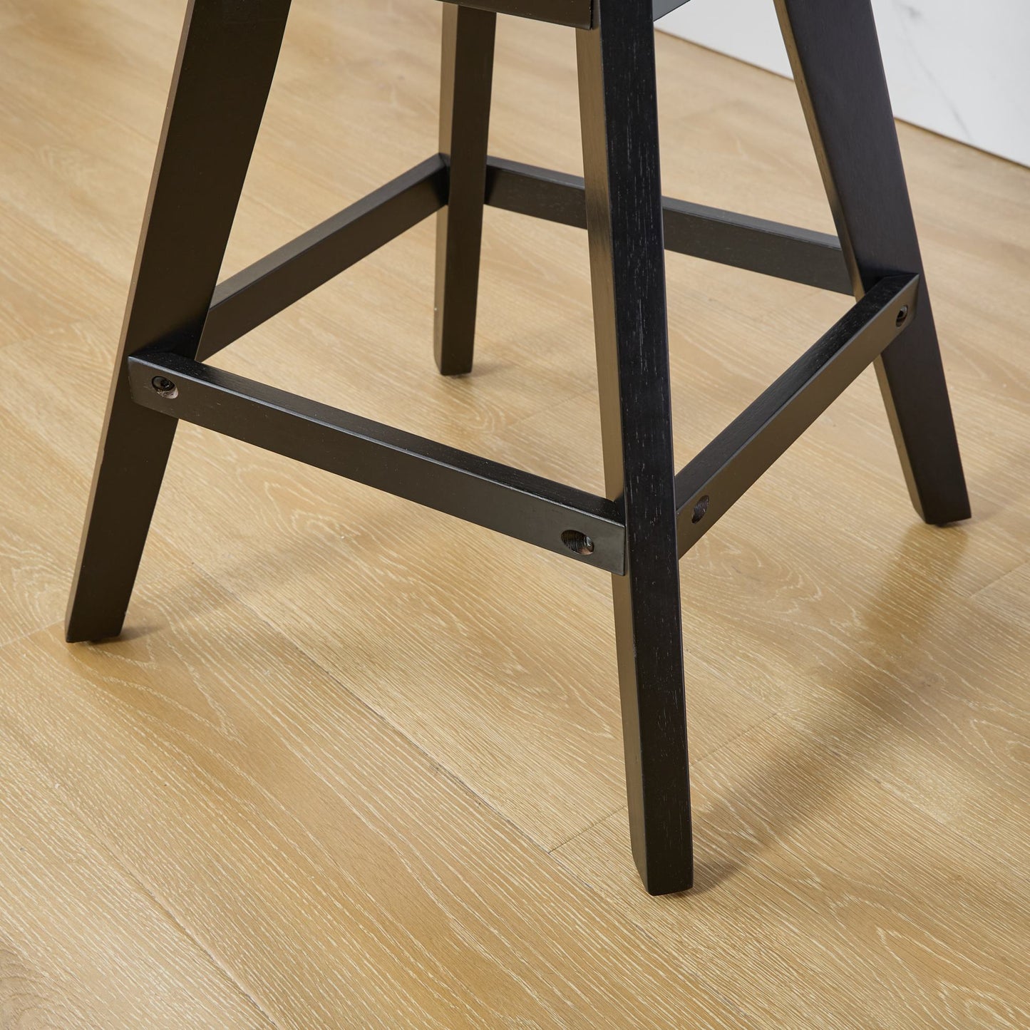 Swivel Velvet Barstools with Button Tufted Decoration and Wooden Legs, and Chrome Nailhead Trim, Leisure Style Bar Chairs,Bar stools, Set of 2 (Black),SW1860BK - 1st Choice Furniture Direct