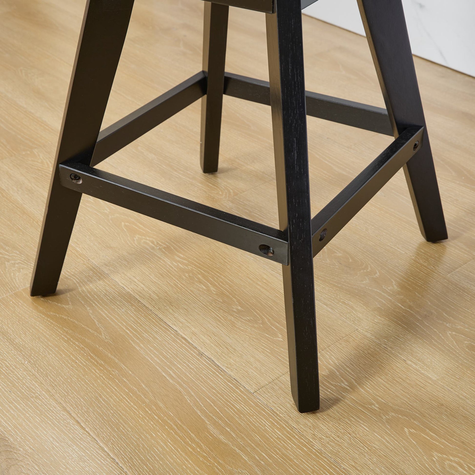 Swivel Velvet Barstools with Button Tufted Decoration and Wooden Legs, and Chrome Nailhead Trim, Leisure Style Bar Chairs,Bar stools, Set of 2 (Black),SW1860BK - 1st Choice Furniture Direct