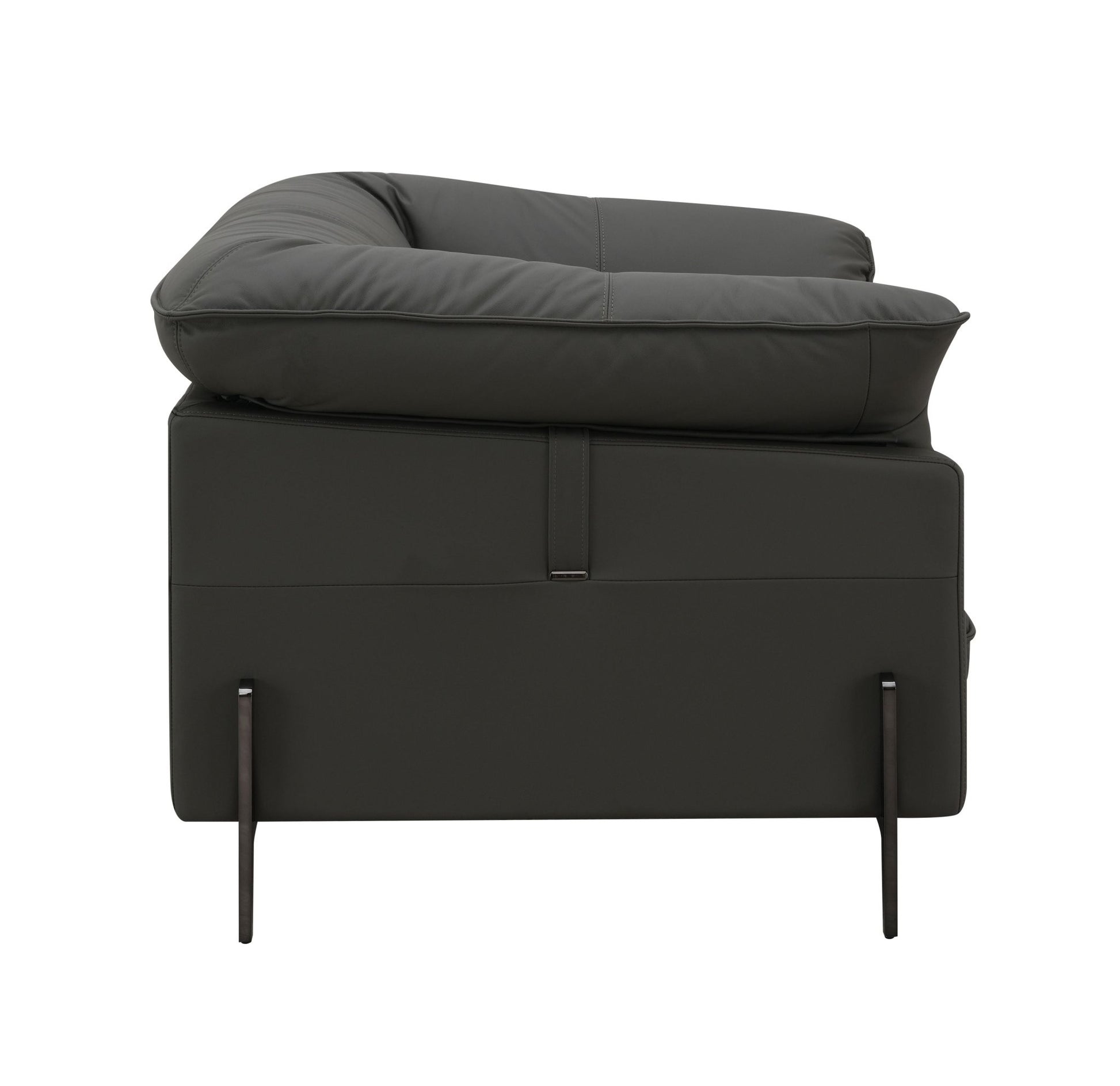 Tadi Black Top Grain Leather Chair - 1st Choice Furniture Direct