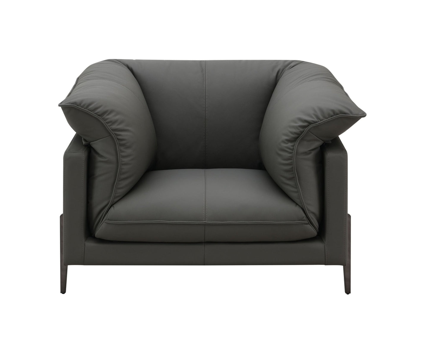 Tadi Black Top Grain Leather Chair - 1st Choice Furniture Direct