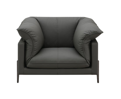 Tadi Black Top Grain Leather Chair - 1st Choice Furniture Direct