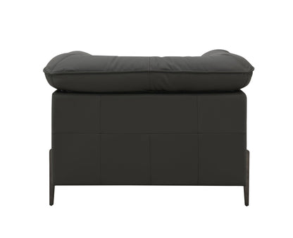 Tadi Black Top Grain Leather Chair - 1st Choice Furniture Direct