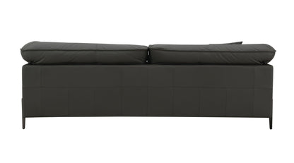 Tadi Black Top Grain Leather Loveseat - 1st Choice Furniture Direct