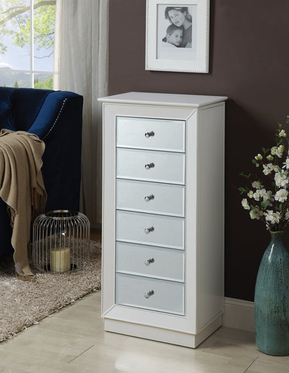 Talor White Finish Jewelry Armoire - 1st Choice Furniture Direct
