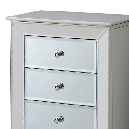 Talor White Finish Jewelry Armoire - 1st Choice Furniture Direct