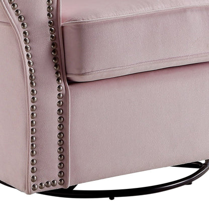 Tamaki Pink Fabric Glider Chair with Swivel - 1st Choice Furniture Direct