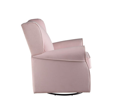 Tamaki Pink Fabric Glider Chair with Swivel - 1st Choice Furniture Direct