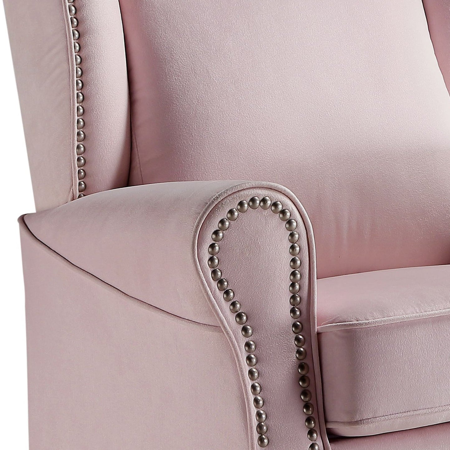 Tamaki Pink Fabric Glider Chair with Swivel - 1st Choice Furniture Direct
