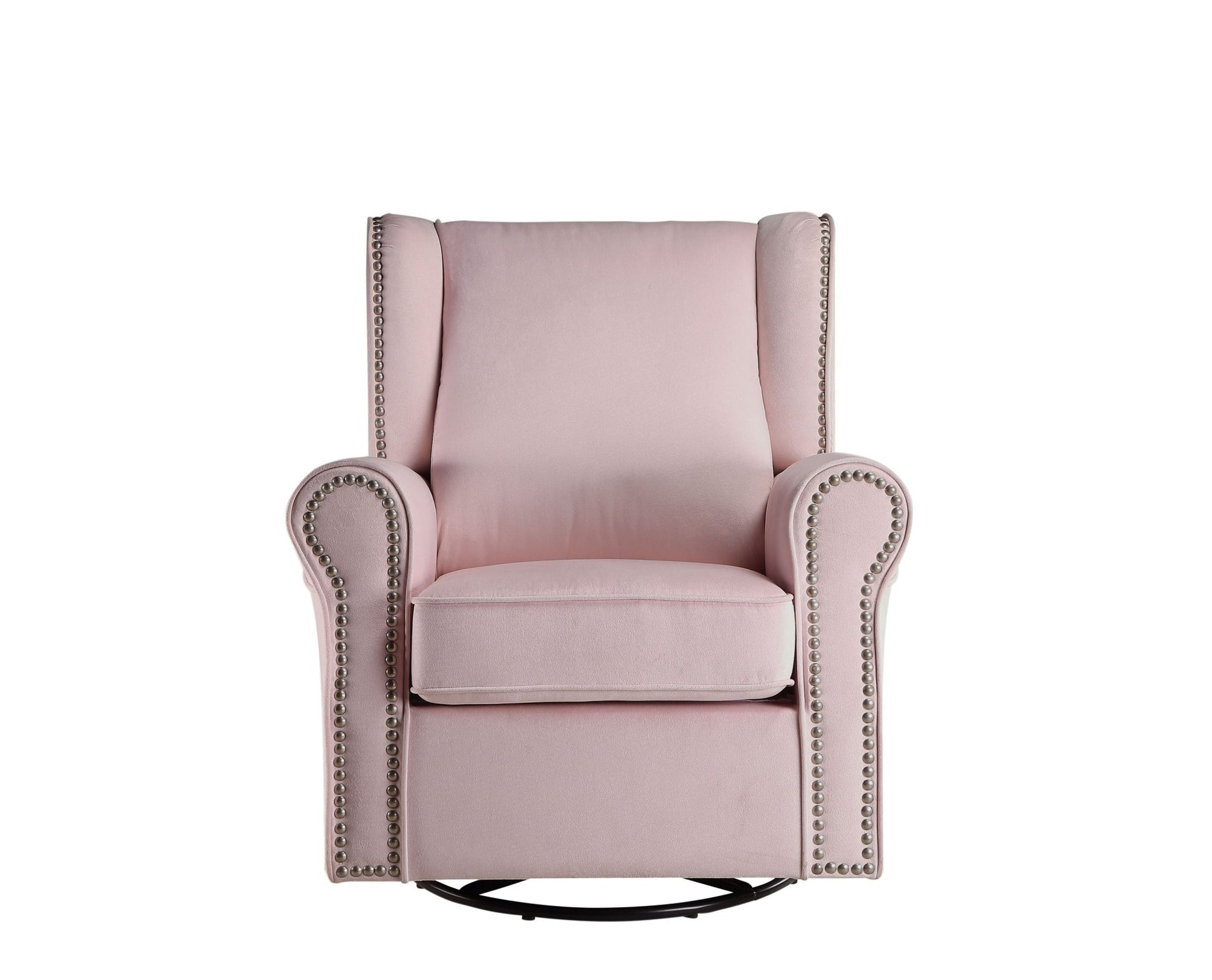Tamaki Pink Fabric Glider Chair with Swivel - 1st Choice Furniture Direct