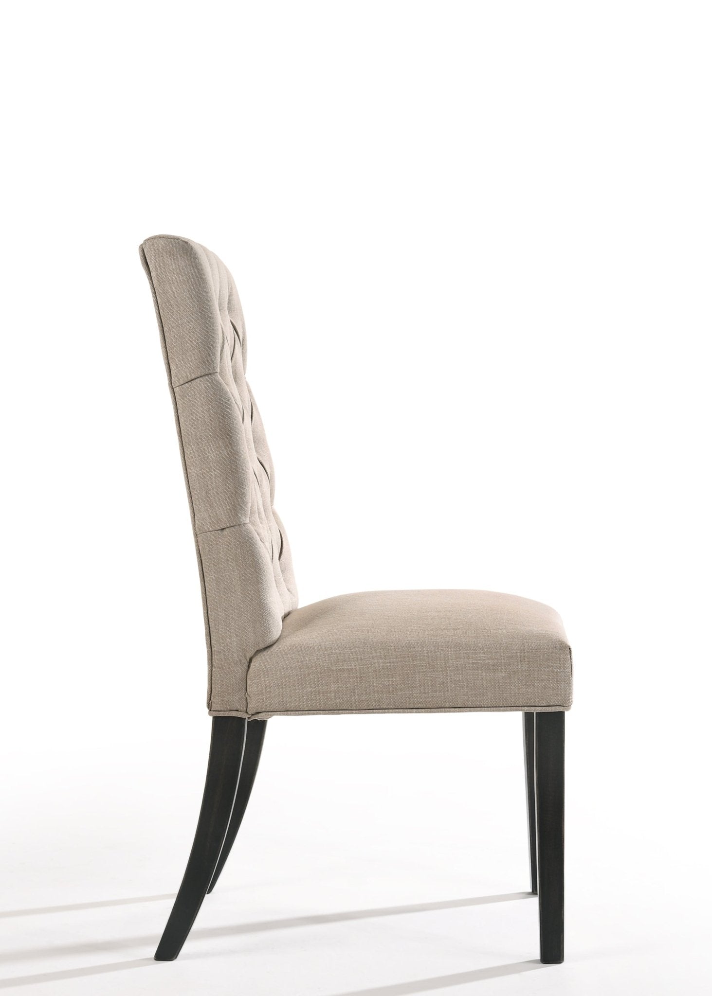 Tan Linen Parsons Dining Chair with Button Tufting - 1st Choice Furniture Direct