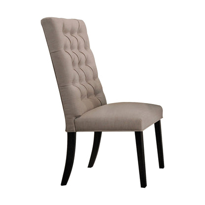 Tan Linen Parsons Dining Chair with Button Tufting - 1st Choice Furniture Direct