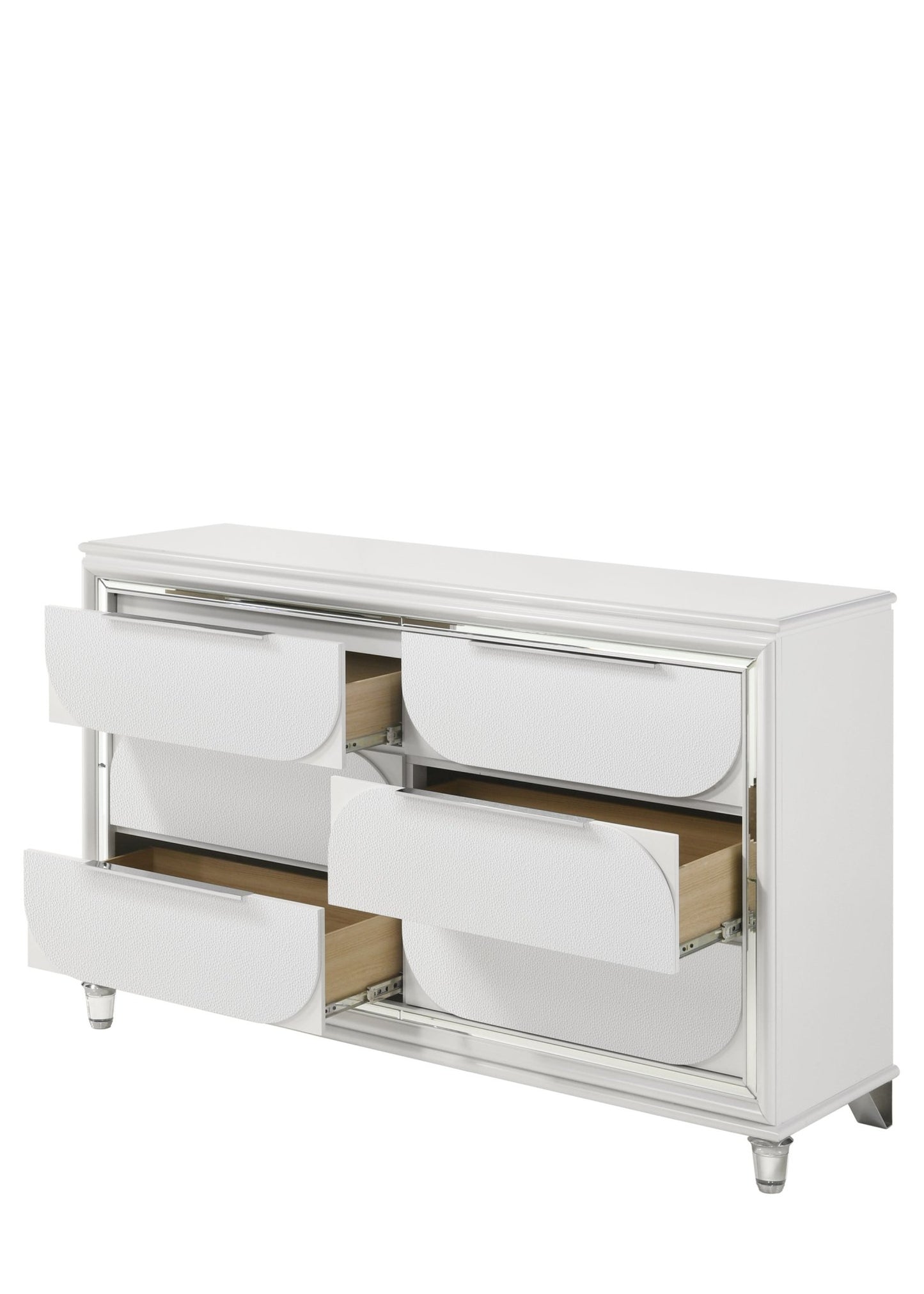 Tarian Pearl White Finish Dresser - 1st Choice Furniture Direct